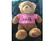 Gear No: plush57  Name: Teddy Bear Plush - Large Brown with LEGOLAND Windsor Pink Shirt and Pink Heart on Foot