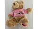 Gear No: plush68  Name: Teddy Bear Plush - LEGOLAND Windsor Pink Shirt with Sun and Pink Heart on Foot