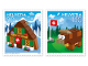 Gear No: poststamp15  Name: LEGO Stamp Switzerland 2022 - Chalet and Cow (Set of 2)