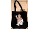 Gear No: tote18  Name: Tote Bag, Black with White Minifigure Pattern