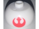 Gear No: bead003pb047  Name: Bead, Globular with Red SW Rebel Alliance Symbol Pattern