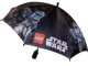 Gear No: 1011498  Name: Umbrella, Black with Captain Rex, Bricks and LEGO Star Wars Logo Pattern