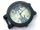 Gear No: bb1224c01  Name: Watch, Case Analog - Brick 2 x 2 and Gears, Black Hands with Glow in the Dark Areas