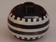 Gear No: bead003pb023  Name: Bead, Globular with White Tire Tread Pattern (from P1546)
