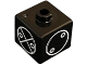 Gear No: bead004pb093  Name: Bead, Square with Matoran Alphabet N, O, W and S Pattern (P1702)