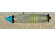 Gear No: penbody002pb01  Name: Bead, Pen Body with Black Ends, Blue Tip, and Yellow Rings and Arrow Pattern