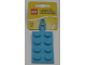 Gear No: 52036  Name: Bag / Luggage Tag, Silicone, LEGO Plate 2 x 4 Medium Azure