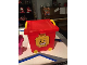 Gear No: 499284  Name: Square Stacking Basket with Lid and Wheels 21.5 qt (Minifigure Head with Open Mouth Smile with Teeth)
