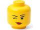 Gear No: 5006211  Name: Minifigure Head Storage Container Mini - Female Winking (4033)