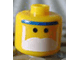 Gear No: bead006pb04  Name: Bead, Cylinder Large with Minifigure Head Pattern, Small Eyes, White Beard and Blue Headband