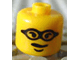 Gear No: bead006pb05  Name: Bead, Cylinder Large with Minifigure Head Pattern, Goggles and Smirk