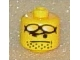 Gear No: bead006pb12  Name: Bead, Cylinder Large with Minifigure Head Pattern, Sunglasses on Forehead, Stubble