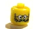 Gear No: bead006pb16  Name: Bead, Cylinder Large with Minifigure Head Pattern, Head Glasses with Round Glasses, Beard and Moustache
