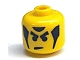 Gear No: bead006pb24  Name: Bead, Cylinder Large with Minifigure Head Pattern, Angry Eyebrows and Sideburns (from P1518)