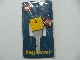 Gear No: skc02  Name: 2 x 2 Brick - Soft Key Cover Key Chain (Yellow or Red)