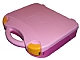 Gear No: 759528c01  Name: Storage Case with Rounded Corners and Bright Pink Lid, Yellow Latches
