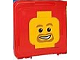 Gear No: 498784  Name: Project Case with Baseplate, Trans-Red with Minifigure Head with Goatee and Open Mouth Smile with Teeth Pattern