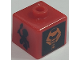 Gear No: bead004pb070  Name: Bead, Square with Bionicle Turaga Vakama and Huna Pattern (P1706)