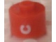Gear No: bead029pb055  Name: Bead, Cylinder, Flat Edge with White 'C' Pattern