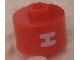 Gear No: bead029pb060  Name: Bead, Cylinder, Flat Edge with White 'H' Pattern