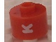 Gear No: bead029pb063  Name: Bead, Cylinder, Flat Edge with White 'K' Pattern