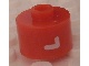 Gear No: bead029pb064  Name: Bead, Cylinder, Flat Edge with White 'L' Pattern