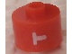 Gear No: bead029pb072  Name: Bead, Cylinder, Flat Edge with White 'T' Pattern