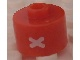 Gear No: bead029pb076  Name: Bead, Cylinder, Flat Edge with White 'X' Pattern