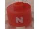 Gear No: bead029pb078  Name: Bead, Cylinder, Flat Edge with White 'Z' Pattern