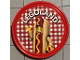 Gear No: pin209  Name: Pin, LEGOLAND Hot Dog Man 2 Piece Badge