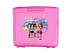 Gear No: 499379  Name: Project Case with Baseplate, Trans-Dark Pink with 'Beauty of Building' and Friends Characters Pattern
