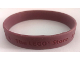 Gear No: wrist01  Name: Wristband, Rubber, Dark Red with 'The LEGO Store' Pattern