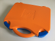 Gear No: 759528c06  Name: Storage Case with Rounded Corners and Orange Lid, Blue Latches
