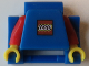 Gear No: bb1052  Name: Watch Part, Band Link - Minifigure Body Part, Torso with LEGO Logo, Red Arms, Yellow Hands