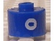 Gear No: bead029pb067  Name: Bead, Cylinder, Flat Edge with White 'O' Pattern
