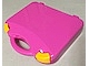 Gear No: 759528c04  Name: Storage Case with Rounded Corners and Dark Pink Lid, Yellow Latches