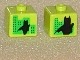 Gear No: bead004pb033  Name: Bead, Square with Batman Silhouette against Buildings Pattern on Opposite Sides