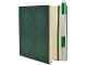 Gear No: 52443  Name: Notebook with Pen, LEGO Studs, Dark Green