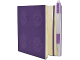 Gear No: 52445  Name: Notebook with Pen, LEGO Studs, Dark Purple