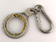 Gear No: bb1203c01pb01  Name: Watch Part, Case Attachment - Bezel Ring in Metal Carabiner Fob with Stylized 'GRINDER' Pattern