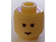 Gear No: bead006pb21  Name: Bead, Cylinder Large with Minifigure Head Pattern, Male SW Brown Eyebrows and Chin Dimple Pattern