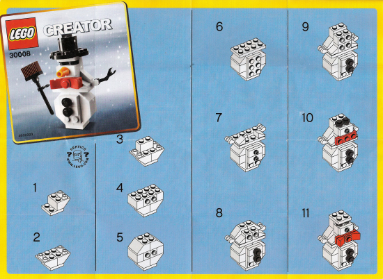 Snowman polybag Instruction 30008 1 BrickLink