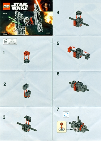 abuela rebanada grande BrickLink - Instruction 30276-1 : LEGO First Order Special Forces TIE  Fighter - Mini polybag [Star Wars:Mini:Star Wars Episode 7] - BrickLink  Reference Catalog