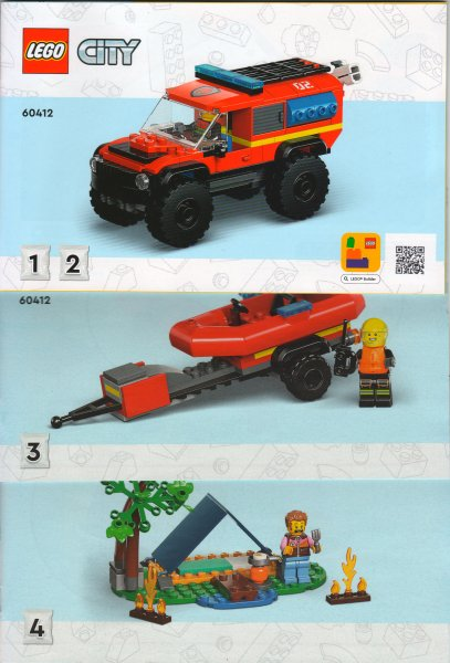 4x4 Fire Truck with Rescue Boat : Instruction 60412-1