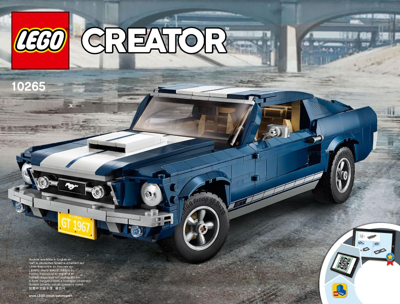 ADESIVO ESCLUSIVO LEGO CREATOR EXPERT 10265 FORD MUSTANG 