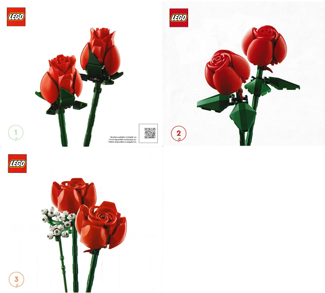 LEGO Set 10328-1 Bouquet of Roses (2024 Icons)