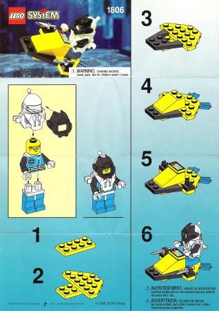 Bricklink Set 1806 1 Lego Underwater Scooter Polybag Aquazone Aquanauts Bricklink Reference Catalog