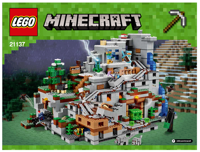 lego minecraft the mountain cave set 21137