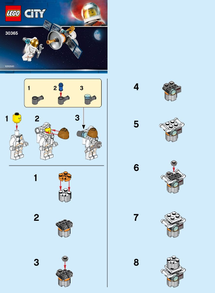LEGO PolyBag Minifigure Set 30365 Astronaut with Space Satellite 36 pcs 