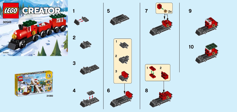 together Addicted baggage BrickLink - Set 30543-1 : LEGO Christmas Train polybag [Creator:Basic  Model:Holiday & Event:Christmas] - BrickLink Reference Catalog